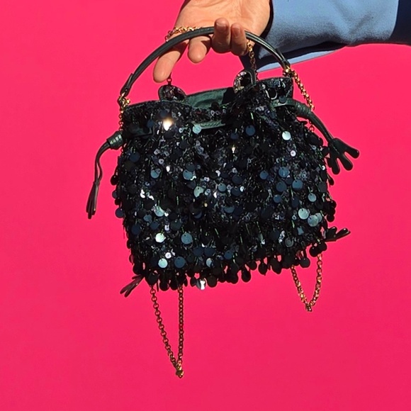 Anya Hindmarch Frog Sequin Crossbody Bag – Brand New, Won on Let’s Make a Deal! - Picture 8 of 9